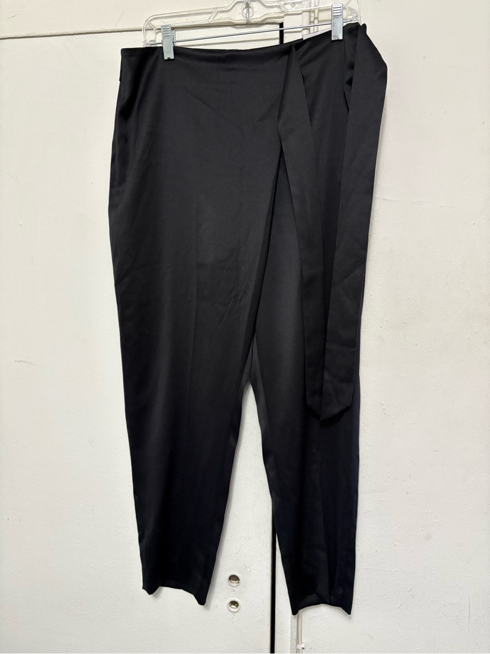 Banana Republic Black Wrap-Front Cropped Pants